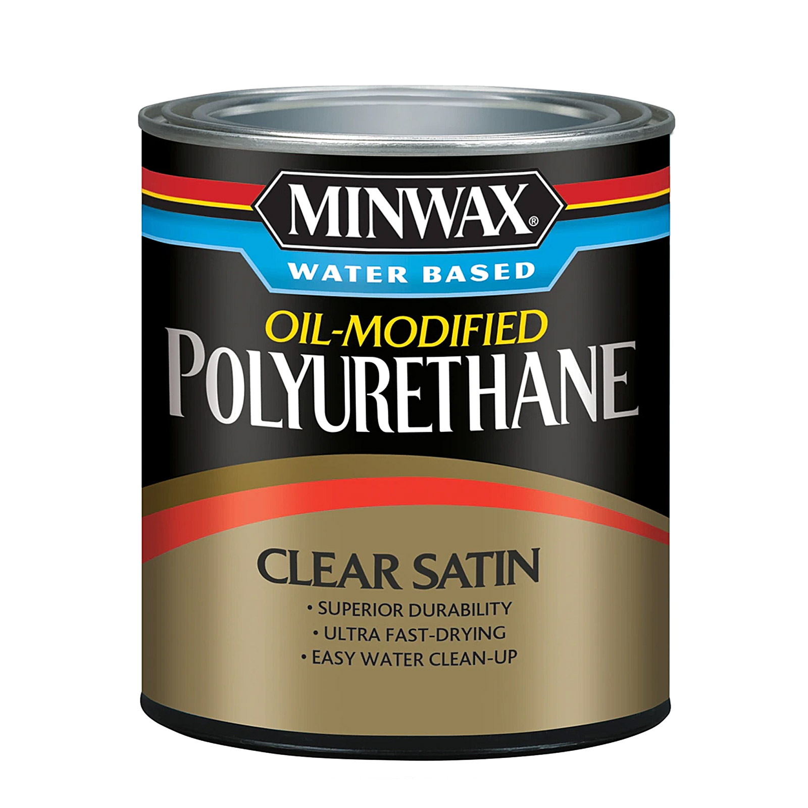 MINWAX ლაქი პოლუურეთანის წყლის ბაზაზე უფერო – 237მლ — ლაქები, ზეთები და წებოები